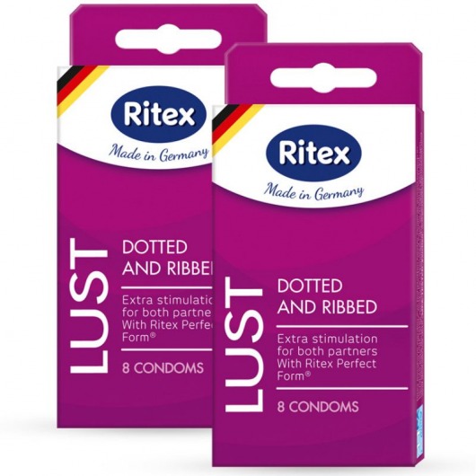 Рифленые презервативы RITEX LUST с пупырышками - 8 шт. - RITEX - купить с доставкой в Новосибирске