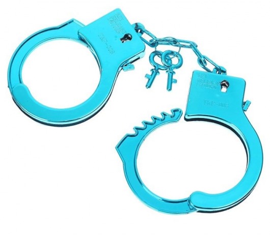 Голубые пластиковые наручники  Блеск - Сима-Ленд - купить с доставкой в Новосибирске