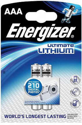Батарейки Energizer Ultimate Lithium FR03/L92 AAA - 2 шт. - Energizer - купить с доставкой в Новосибирске