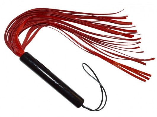 Красно-черная плеть из лаковой кожи - 63 см. - Sitabella - купить с доставкой в Новосибирске