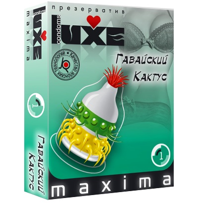 Презерватив LUXE Maxima  Гавайский Кактус  - 1 шт. - Luxe - купить с доставкой в Новосибирске