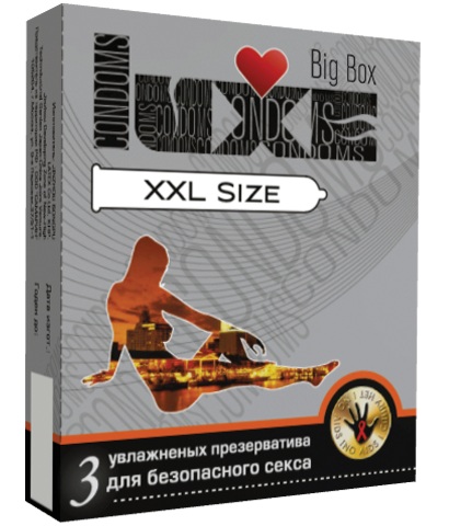 Презервативы большого размера LUXE XXL size - 3 шт. - Luxe - купить с доставкой в Новосибирске
