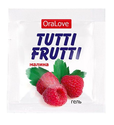 Пробник гель-смазки Tutti-frutti с малиновым вкусом - 4 гр. - Биоритм - купить с доставкой в Новосибирске