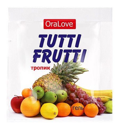 Пробник гель-смазки Tutti-frutti со вкусом тропических фруктов - 4 гр. - Биоритм - купить с доставкой в Новосибирске