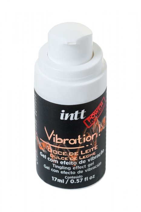 Жидкий массажный гель VIBRATION Dulce de Leche с ароматом сгущенного молока и эффектом вибрации - 17 мл. - INTT - купить с доставкой в Новосибирске
