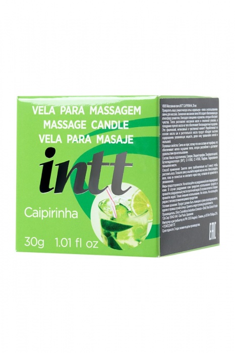 Массажная свеча для поцелуев Caiprinha с ароматом лайма - 30 гр. - INTT - купить с доставкой в Новосибирске