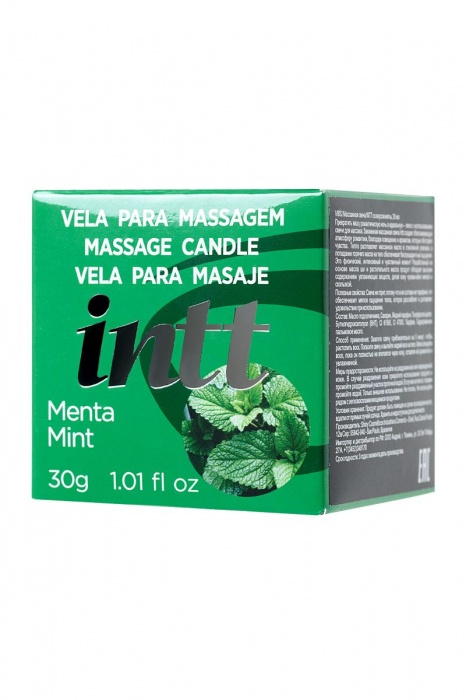 Массажная свеча для поцелуев Mint с ароматом мяты - 30 гр. - INTT - купить с доставкой в Новосибирске
