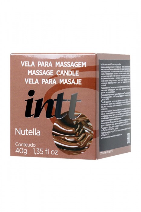 Массажная свеча для поцелуев Nutella с ароматом Нутеллы - 30 гр. - INTT - купить с доставкой в Новосибирске