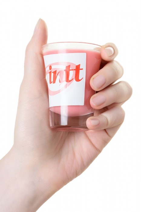 Массажная свеча для поцелуев Strawberry с ароматом клубники - 30 гр. - INTT - купить с доставкой в Новосибирске