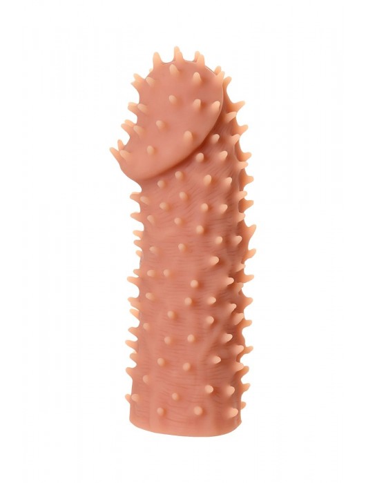 Телесная реалистичная насадка KOKOS Extreme Sleeve 07 с дополнительной стимуляцией - 12,7 см. - KOKOS - в Новосибирске купить с доставкой