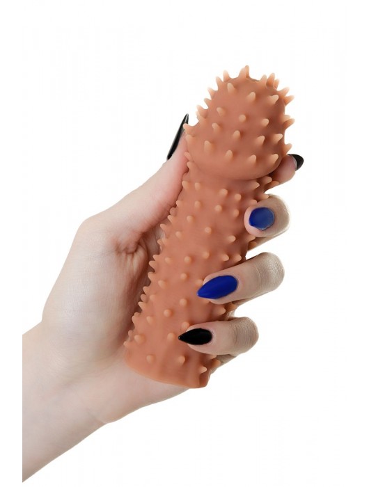 Телесная реалистичная насадка KOKOS Extreme Sleeve 07 с дополнительной стимуляцией - 12,7 см. - KOKOS - в Новосибирске купить с доставкой