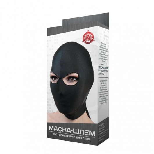 Чёрная маска-шлем с отверстием для глаз - Джага-Джага - купить с доставкой в Новосибирске