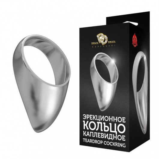 Большое каплевидное эрекционное кольцо TEARDROP COCKRING - Джага-Джага - в Новосибирске купить с доставкой