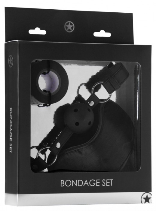 Оригинальный набор Bondage Set: маска, кляп-шарик и скотч - Shots Media BV - купить с доставкой в Новосибирске