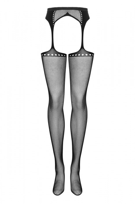 Эффектные женские чулочки в сеточку на поясе - Obsessive купить с доставкой