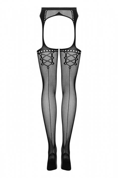 Эффектные женские чулочки в сеточку на поясе - Obsessive купить с доставкой