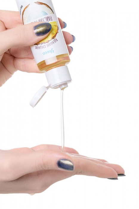 Масло для массажа «Райский массаж» с ароматом кокоса и ананаса - 50 мл. - ToyFa - купить с доставкой в Новосибирске