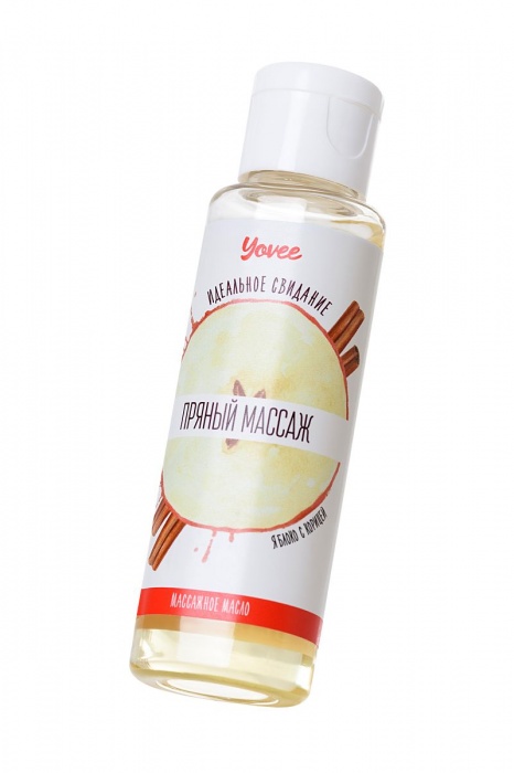 Масло для массажа «Пряный массаж» с ароматом яблока и корицы - 50 мл. - ToyFa - купить с доставкой в Новосибирске