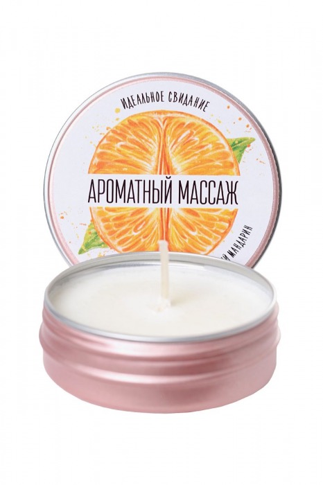 Массажная свеча «Ароматный массаж» с ароматом мандарина - 30 мл. - ToyFa - купить с доставкой в Новосибирске