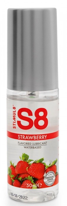 Лубрикант S8 Flavored Lube со вкусом клубники - 50 мл. - Stimul8 - купить с доставкой в Новосибирске