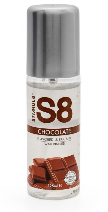 Смазка на водной основе S8 Flavored Lube со вкусом шоколада - 125 мл. - Stimul8 - купить с доставкой в Новосибирске
