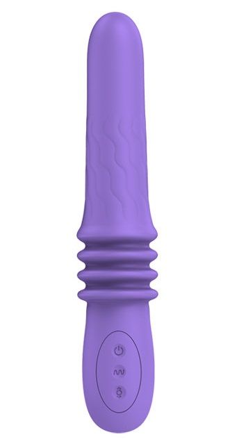 Фиолетовый вибратор Susie с возвратно-поступательными движениями - 25,2 см. - Baile