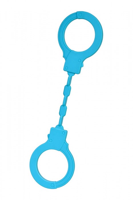 Голубые силиконовые наручники A-Toys без ключа - A-toys - купить с доставкой в Новосибирске