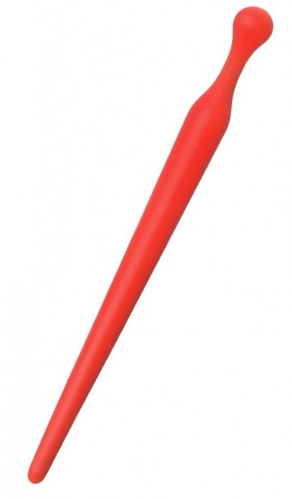 Красный силиконовый уретральный плаг - 10 см. - ToyFa - купить с доставкой в Новосибирске