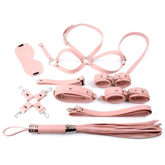 Розовый набор БДСМ-девайсов Bandage Kits - Vandersex - купить с доставкой в Новосибирске