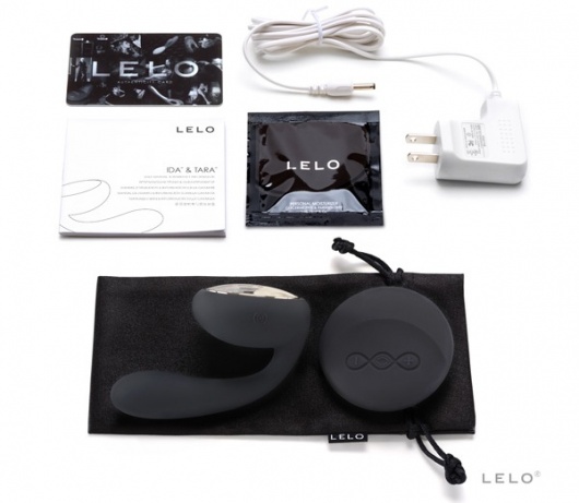 Черный вибромассажер для пар Ida Black - Lelo