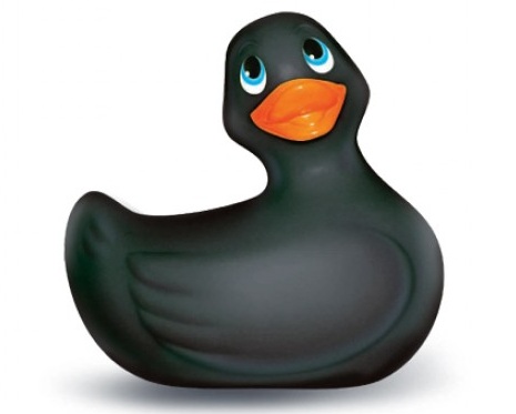 Чёрный вибратор-утенок I Rub My Duckie - Big Teaze Toys - купить с доставкой в Новосибирске