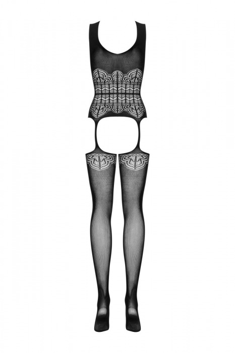 Кокетливый боди-комбинезон с имитацией топа и чулок - Obsessive купить с доставкой