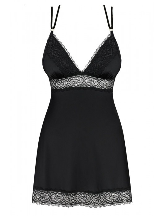 Соблазнительная короткая сорочка Lolitte с перекрещенными бретелями - Obsessive купить с доставкой