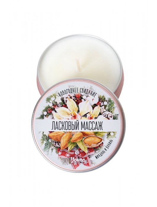 Массажная свеча «Ласковый массаж» с ароматом миндаля и ванили - 30 мл. - ToyFa - купить с доставкой в Новосибирске
