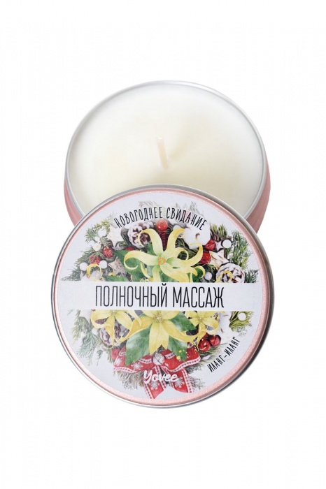 Массажная свеча «Полночный массаж» с ароматом иланг-иланга - 30 мл. - ToyFa - купить с доставкой в Новосибирске