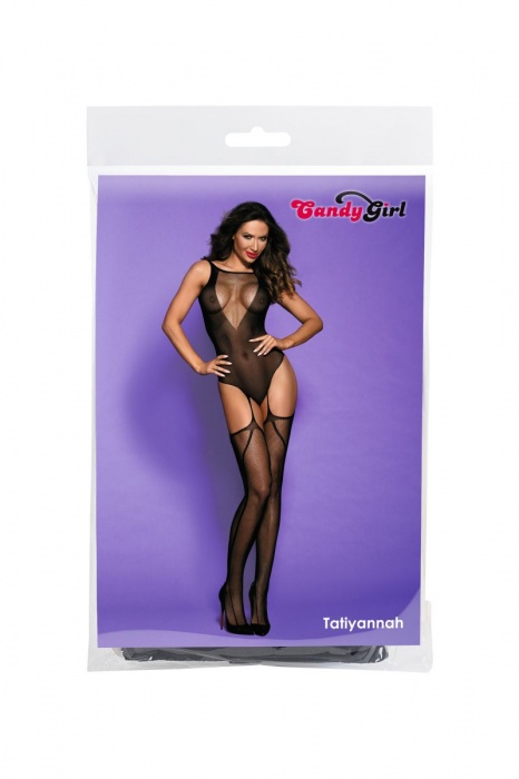 Пикантное боди Tatiyannah с чулками - Candy Girl купить с доставкой