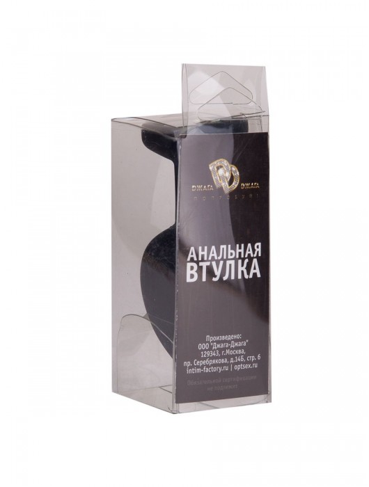 Черная силиконовая пробка с радужным кристаллом - 7,3 см. - Джага-Джага - купить с доставкой в Новосибирске