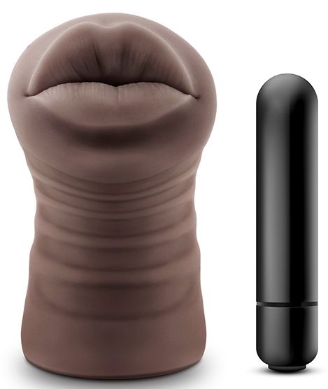 Коричневый мастурбатор-ротик Renee - Blush Novelties - в Новосибирске купить с доставкой