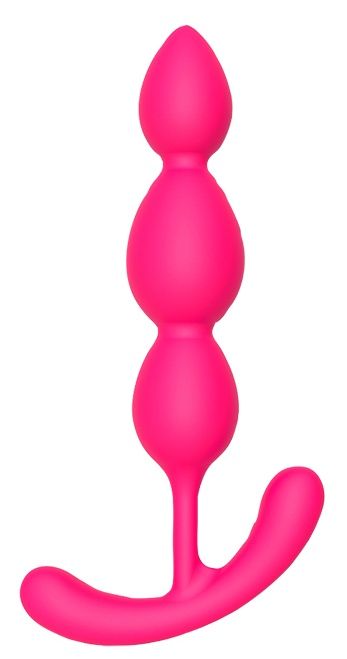 Розовый анальный стимулятор SILKY SMOOTH T-TEARDROP - 11 см. - Dream Toys