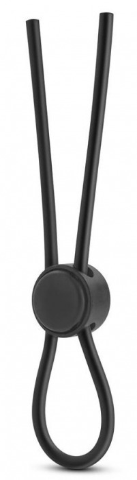 Черное силиконовое лассо на пенис SILICONE LOOP COCK RING - Blush Novelties - в Новосибирске купить с доставкой