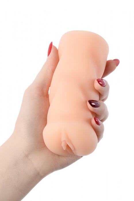 Телесный мастурбатор-вагина из реалистичного на ощупь материала - Toyfa Basic - в Новосибирске купить с доставкой