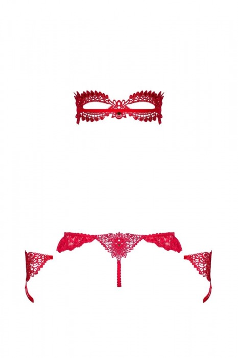 Обольстительный комплект Hetea с маской - Obsessive купить с доставкой