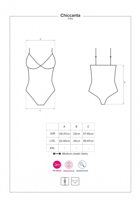 Пикантное кружевное боди Chiccanta - Obsessive купить с доставкой