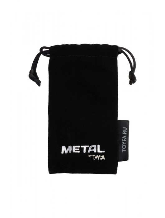 Серебристая конусовидная анальная пробка с фиолетовым кристаллом - 7 см. - ToyFa - купить с доставкой в Новосибирске