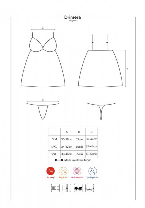 Оригинальная короткая сорочка Drimera - Obsessive купить с доставкой