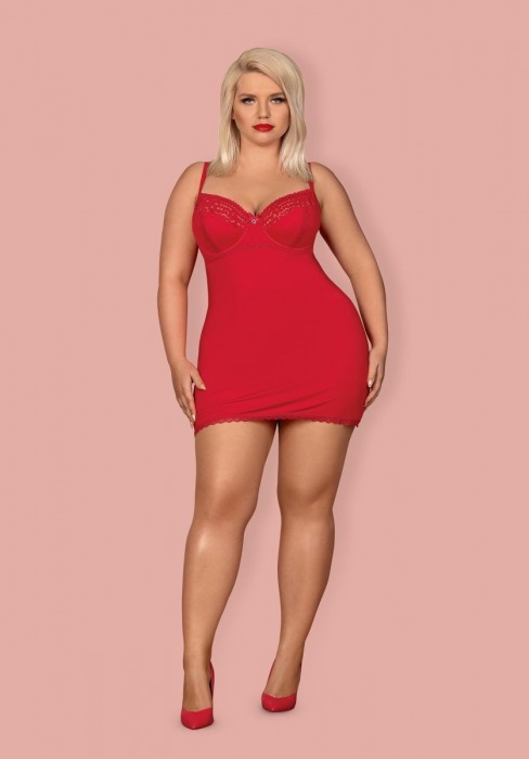 Соблазнительная коротенькая сорочка Jolierose - Obsessive купить с доставкой