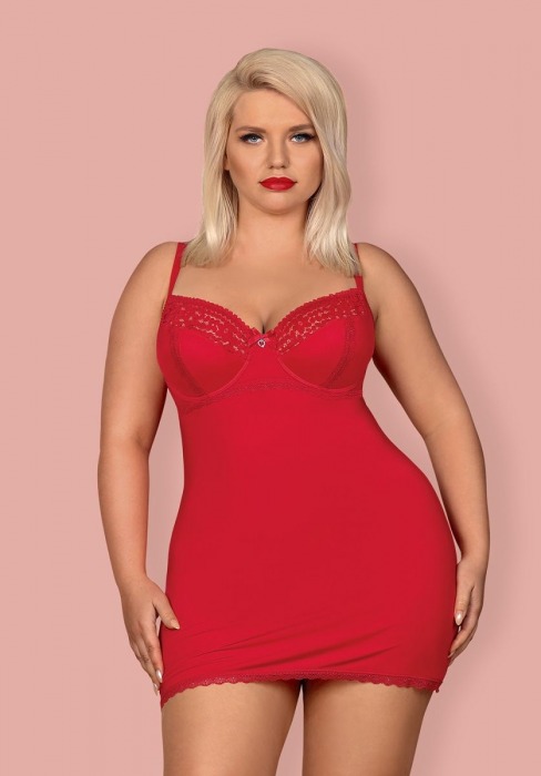 Соблазнительная коротенькая сорочка Jolierose - Obsessive купить с доставкой