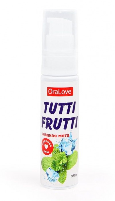 Гель-смазка Tutti-frutti со вкусом сладкой мяты - 30 гр. - Биоритм - купить с доставкой в Новосибирске