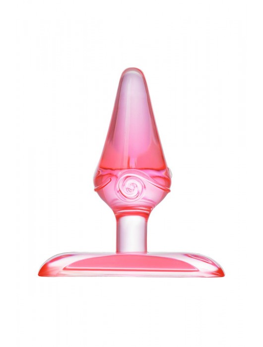 Красная анальная втулка с ограничителем - 6,5 см. - Toyfa Basic