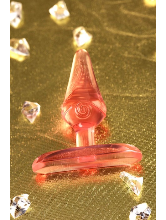 Красная анальная втулка с ограничителем - 6,5 см. - Toyfa Basic